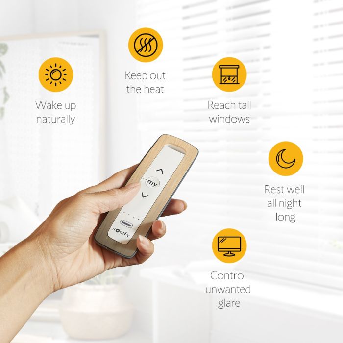 Somfy CLEVER™ DIY Tilt Blind Motor Rechargeable Natural Kit